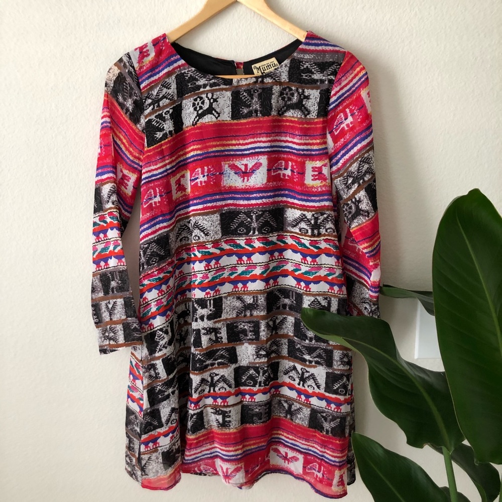 Show Me Your Mumu Mini Dress Size Small Aztec
